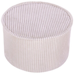 Wyld And Coco Pouffe Light Beige Cotton 40 X 25 Cm Round Corduroy-Style - thumbnail 1