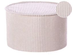 Wyld And Coco Pouffe Light Beige Cotton 40 X 25 Cm Round Corduroy-Style - thumbnail 3