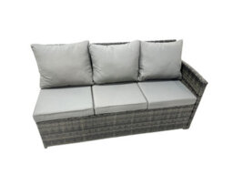 Fimous 12 Seat Poly Rattan Outdoor Patio Dining Table Corner Sofa Set With 4 Stool 2 Chairs For Garden Backyard Dark Grey Mixed - thumbnail 4