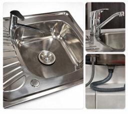 Jd Greta 1000mm Utility Room Sink Unit With Tap, Kitchen Base Cabinet - Sage Green Matt - thumbnail 2