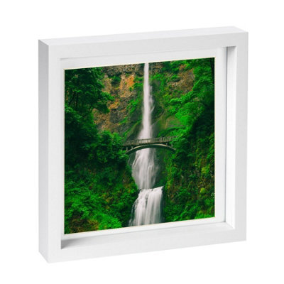 "Nicola Spring 10 X 10"" Photo Frame - White Mount 3D Photo Frame Picture Frame Box Portrait Display Case & Spacer (53 X 53Cm)" - image 1