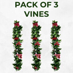 Pack Of 3 - Artificial Hanging Plants Vines Leaves -  60Cm Long Each - Realistic Foliage - Indoor / Outdoor - thumbnail 2