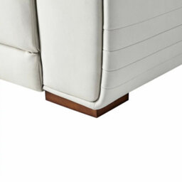 Xample Aiden & Ivy Karson Cream Leather Sectional Sofa Top Grain Leather, 3 Power Recliners With Power Headrests, Storage Console - thumbnail 7