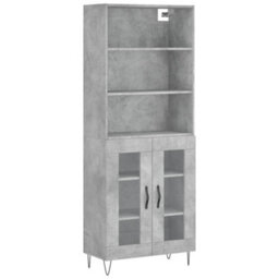 Berkfield Highboard Concrete Grey 69.5X34X180 Cm Engineered Wood - thumbnail 2