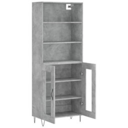 Berkfield Highboard Concrete Grey 69.5X34X180 Cm Engineered Wood - thumbnail 4
