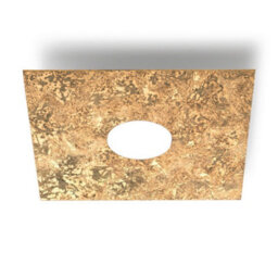 Luminosa Lighting Luminosa Square Lifestyle Metal Surface Mounted Ceiling Light - Vintage Gold Finish, 1X Gx53 - thumbnail 5