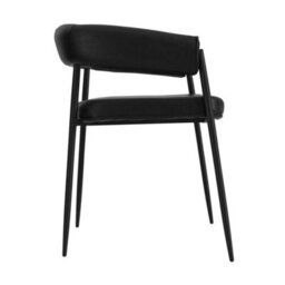 Where Saints Go Ltd Dining Chair Skipper Pack Of 2 Black Pu Leather Metal Base By Where Saints Go - thumbnail 6