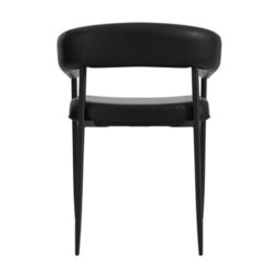 Where Saints Go Ltd Dining Chair Skipper Pack Of 2 Black Pu Leather Metal Base By Where Saints Go - thumbnail 5