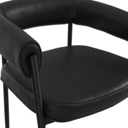 Where Saints Go Ltd Dining Chair Skipper Pack Of 2 Black Pu Leather Metal Base By Where Saints Go - thumbnail 7
