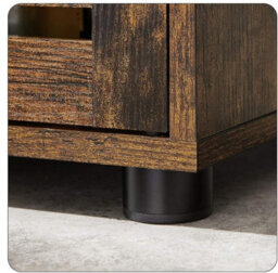 Modcraft Rustic Bathroom Floor Cabinet With 3 Drawers & Adjustable Shelves , Wooden Storage Unit For Bathroom - thumbnail 7