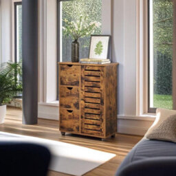 Modcraft Rustic Bathroom Floor Cabinet With 3 Drawers & Adjustable Shelves , Wooden Storage Unit For Bathroom - thumbnail 4