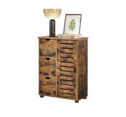 Modcraft Rustic Bathroom Floor Cabinet With 3 Drawers & Adjustable Shelves , Wooden Storage Unit For Bathroom - thumbnail 8