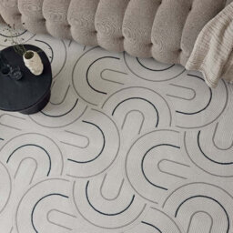 The Rugs Carmel Cream/blue Geometric Area Rug And Runner Non Shedding, Stain Resistant, Soft - thumbnail 7