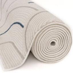 The Rugs Carmel Cream/blue Geometric Area Rug And Runner Non Shedding, Stain Resistant, Soft - thumbnail 5