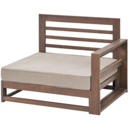 Beliani Garden Corner Sofa With Table 4 Seater Timor Right Hand Modular Certified Acacia Wood Dark Brown - thumbnail 8