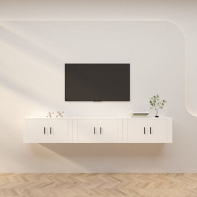 Berkfield Wall-Mounted Tv Cabinets 3 Pcs White 80X34.5X40 Cm - image 1