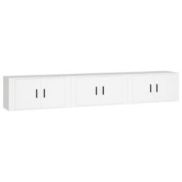 Berkfield Wall-Mounted Tv Cabinets 3 Pcs White 80X34.5X40 Cm - thumbnail 2
