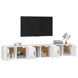 Berkfield Wall-Mounted Tv Cabinets 3 Pcs White 80X34.5X40 Cm - thumbnail 3