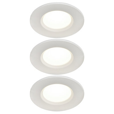 GoodHome Etana White Non-Adjustable Led Neutral White Downlight 4.7W Ip65, Pack Of 3 - image 1