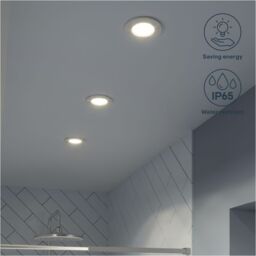 GoodHome Etana White Non-Adjustable Led Neutral White Downlight 4.7W Ip65, Pack Of 3 - thumbnail 6