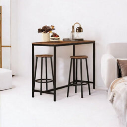 Rafaelo Mobilia Set Of 2 Industrial Bar Stools Rustic Brown - thumbnail 7