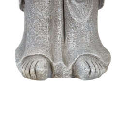 Beliani Buddha Figurine Grey 70 Cm - Indoor And Outdoor Accent Statue - thumbnail 7