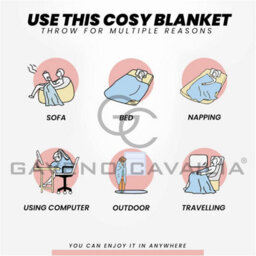 Gc Gaveno Cavailia Fluffy Pop Extra Large Throw 200X240Cm Blush Pink Soft & Cosy King Size Blanket Waffle Throw - thumbnail 5