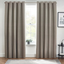 furn. Furn Dawn Textured Blackout Eyelet Curtain Pair Grey (W)168Cm X (D)137Cm - thumbnail 4