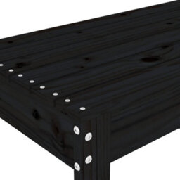 Walplus Garden Bench Black 80X38X45 Cm Solid Wood Pine - thumbnail 6