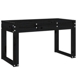 Walplus Garden Bench Black 80X38X45 Cm Solid Wood Pine - thumbnail 2