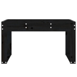 Walplus Garden Bench Black 80X38X45 Cm Solid Wood Pine - thumbnail 3