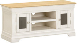 Seconique Bordeaux Small Tv Stand Ivory And Oak  Fully Assembled - thumbnail 2