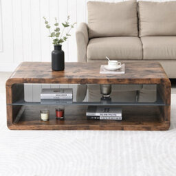 Furniture in Fashion Xono Wooden Coffee Table With Shelf In Rustic Oak - thumbnail 2
