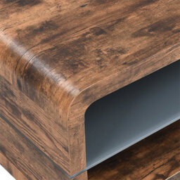 Furniture in Fashion Xono Wooden Coffee Table With Shelf In Rustic Oak - thumbnail 9
