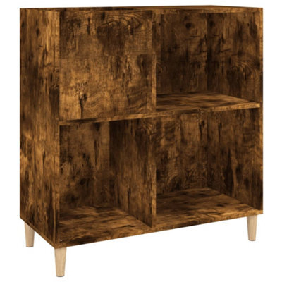 Vidaxl Record Cabinet Smoked Oak 84.5X38X89 Cm Engineered Wood - image 1