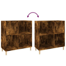 Vidaxl Record Cabinet Smoked Oak 84.5X38X89 Cm Engineered Wood - thumbnail 7