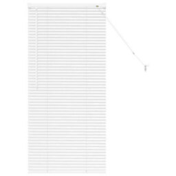Berkfield Window Blind With Curtains Manual White Aluminium - thumbnail 2