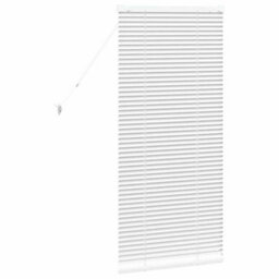 Berkfield Window Blind With Curtains Manual White Aluminium - thumbnail 7