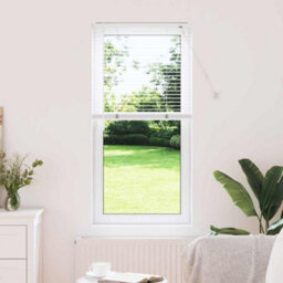 Berkfield Window Blind With Curtains Manual White Aluminium