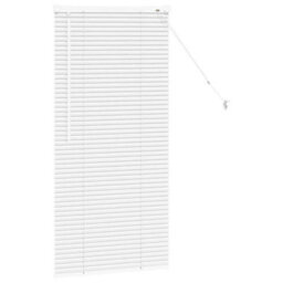 Berkfield Window Blind With Curtains Manual White Aluminium - thumbnail 5