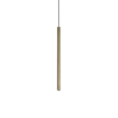 Ideal Lux Luminosa Look Square Slim Pendant Ceiling Light Brass 1X Led 220Lm 3000K - image 1
