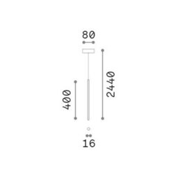 Ideal Lux Luminosa Look Square Slim Pendant Ceiling Light Brass 1X Led 220Lm 3000K - thumbnail 2