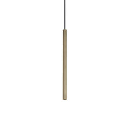 Ideal Lux Luminosa Look Square Slim Pendant Ceiling Light Brass 1X Led 220Lm 3000K - thumbnail 1
