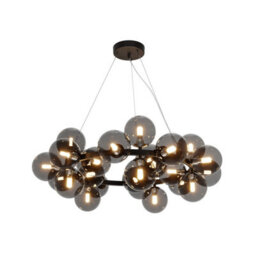 Luminosa Lighting Luminosa Maytoni Dallas Modern 25 Light Globe Pendant Ceiling Light Black, Smoky Shade, G9 - thumbnail 2