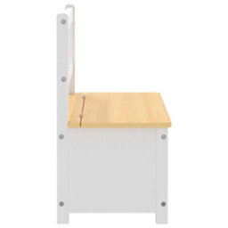 Vidaxl Children Storage Bench White And Beige 60X30X55 Cm Mdf Children Storage Benches - thumbnail 4