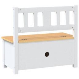 Vidaxl Children Storage Bench White And Beige 60X30X55 Cm Mdf Children Storage Benches - thumbnail 5