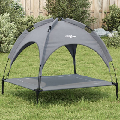 Walplus Dog Bed With Canopy Anthracite Oxford Fabric And Steel - image 1