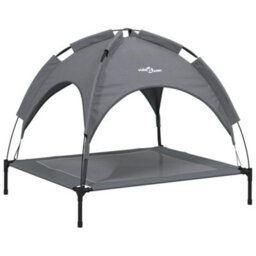 Walplus Dog Bed With Canopy Anthracite Oxford Fabric And Steel - thumbnail 2