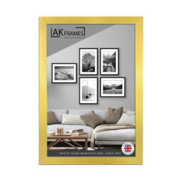 "AK Frames Sleek 14X11"" Gold Thin Modern Picture Frame - Slim And Design For Posters, Prints And Photos - Elegant Wall Frame Decor" - thumbnail 1