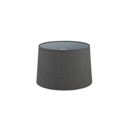 Lighting Collection Ras Grey Tapered Linen Shade - thumbnail 3